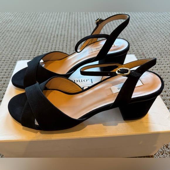 L.K. Bennett Tabitha Black Suede Sandals - Picture 4 of 6